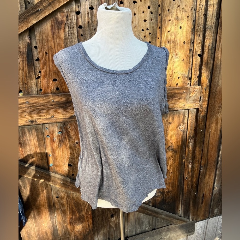 MADEWELL XL Gray Cotton Crewneck Muscle Tank Women